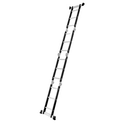 DRABEST HOME és PLATFORM 4x3 lépcsős univerzális alumínium és rozsdamentes acél létra, 125 kg