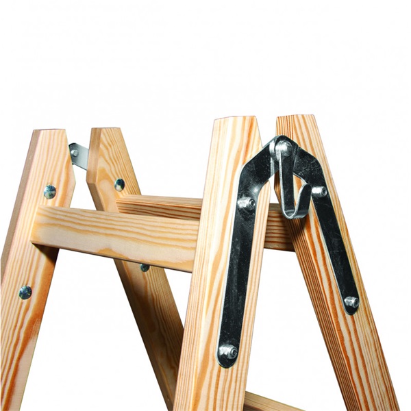 DRABEST STANDARD 2x6 lépcsős fa létra, összecsukható