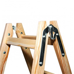 DRABEST STANDARD 2x6 lépcsős fa létra, összecsukható