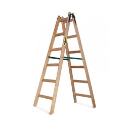 DRABEST STANDARD 2x6 lépcsős fa létra, összecsukható