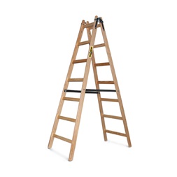 DRABEST STANDARD 2x7 lépcsős fa létra, összecsukható