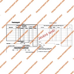 D.F.21/B 25x5lapos "Visszárujegyzék" nyomtatvány