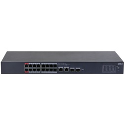 Dahua CS4218-16ET-135 16x10/100 Mbps PoE + 2x1 Gbps RJ-45/SFP Combo Uplink/135W/Cloud Managed PoE Switch