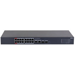 Dahua CS4220-16GT-135 16x1 Gbps PoE + 2x1 Gbps RJ-45 Uplink + 2x1 Gbps SFP Uplink/135W/Cloud Managed PoE Switch