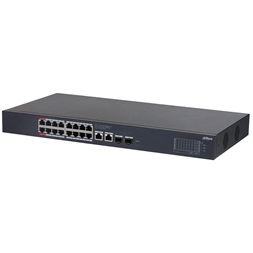 Dahua CS4220-16GT-190 16x1 Gbps PoE + 2x1 Gbps RJ-45 Uplink + 2x1 Gbps SFP Uplink/190W/Cloud Managed PoE Switch
