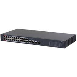 Dahua CS4228-24GT-240 24x1 Gbps PoE + 2x1 Gbps RJ-45 Uplink + 2x1 Gbps SFP Uplink/240W/Cloud Managed PoE Switch