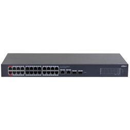 Dahua CS4228-24GT-375 24x1 Gbps PoE + 2x1 Gbps RJ-45 Uplink + 2x1 Gbps SFP Uplink/375W/Cloud Managed PoE Switch