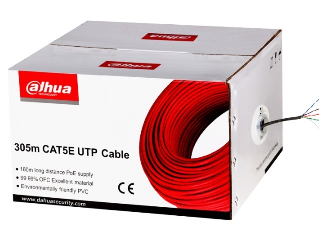 Dahua PFM920I-5EUN 305m, réz, PVC, árnyékolatlan, 4x2xAWG24 Cat.5E (U/UTP) fali kábel