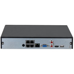 Dahua NVR2104HS-P-4KS3 4 csatorna/H265+/80Mbps rögzítés/1x SATA/4x PoE hálózati rögzítő (NVR)