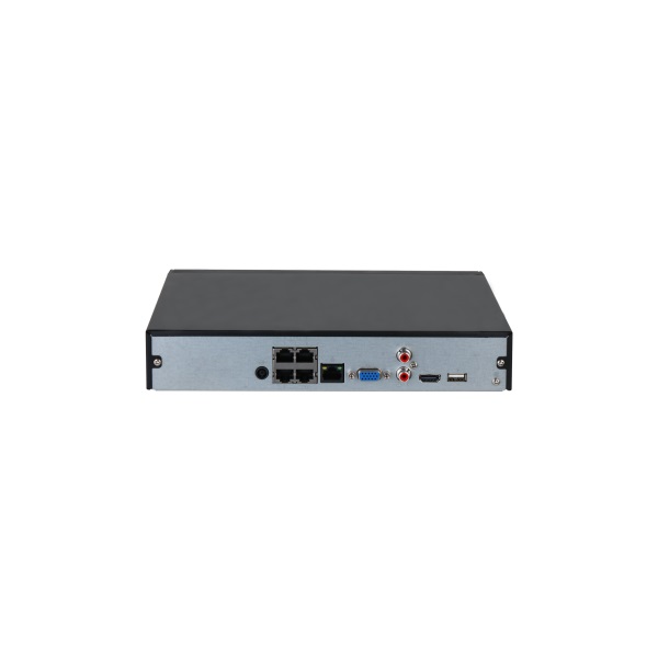 Dahua NVR2104HS-P-S3 4 csatorna/H265+/80Mbps rögzítés/1x SATA/4x PoE hálózati rögzítő (NVR)