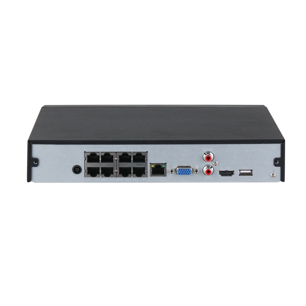 Dahua NVR4108HS-8P-4KS3 /8 csatorna/H265+/160 Mbps rögzítés/Lite/1x Sata/8x PoE/ hálózati rögzítő(NVR)