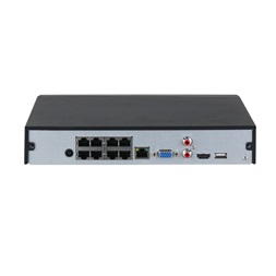 Dahua NVR4108HS-8P-4KS3 /8 csatorna/H265+/160 Mbps rögzítés/Lite/1x Sata/8x PoE/ hálózati rögzítő(NVR)