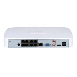 Dahua NVR4108-8P-4KS3 /8 csatorna/H265+/160 Mbps rögzítés/Lite/1x Sata/8x PoE/ hálózati rögzítő(NVR)