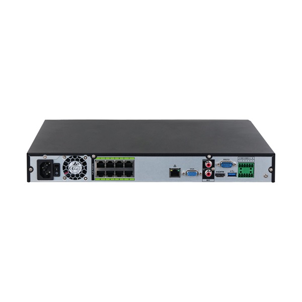 Dahua NVR5208-8P-EI /8 csatorna/H265+/384 Mbps rögzítés/AI/2x Sata/8x PoE/WizSense hálózati rögzítő(NVR)