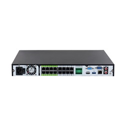 Dahua NVR5216-16P-EI /16 csatorna/H265+/384 Mbps rögzítés/AI/2x Sata/16x PoE/WizSense hálózati rögzítő(NVR)