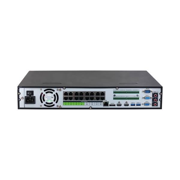 Dahua NVR5432-16P-EI /32 csatorna/H265+/384 Mbps rögzítés/AI/4x Sata/16x PoE/WizSense hálózati rögzítő(NVR)