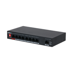 Dahua PFS3009-8ET1GT-96-V2 1x 10/100(Hi-PoE/PoE+/PoE)+7x 10/100(PoE+/PoE)+1x gigabit uplink, 96W PoE switch