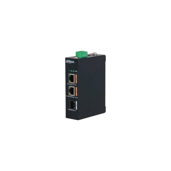 Dahua PFS3103-1GT1ET-60-V2 1x 10/100(Hi-PoE/PoE+/PoE)+1x 100/1000(Hi-PoE/PoE+/PoE)+1x SFP uplink, 60W PoE switch
