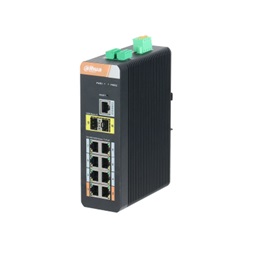 Dahua PFS4210-8GT-DP 2x100/1000 (HighPoE/PoE+/PoE)+6x 100/1000 (PoE)+2x SFP uplink 120W menedzselhető PoE switch
