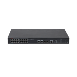 Dahua PFS4218-16ET-240-V3 16x 10/100(HighPoE(1,2)/PoE/PoE+ 240W)+2x gigabit/ SFP combo uplink menedzselhető PoE switch