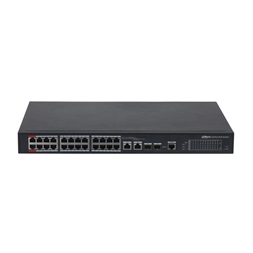 Dahua PFS4226-24ET-240-V3 24x10/100 Mbps PoE + 2x1 Gbps RJ-45/SFP Combo uplink/240W/Menedzselhető PoE Switch