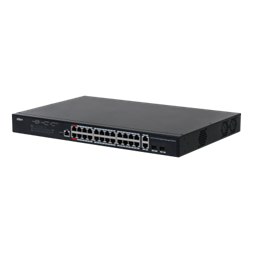 Dahua PFS4226-24GT-230 24x 10/100(HighPoE(1,2)/PoE/PoE+ 230W)+2x gigabit/SFP combo uplink menedzselhető PoE switch