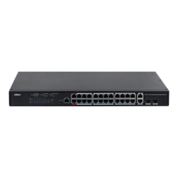 Dahua PFS4226-24GT-370 24x 100/1000(HighPoE(1,2)/PoE/PoE+ 370W)+2x gigabit/SFP combo uplink menedzselhető PoE switch