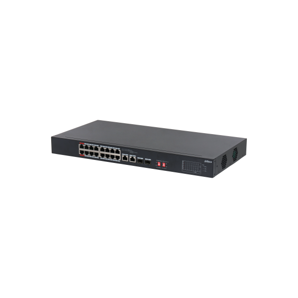 Dahua S3218-16ET-135 16x 10/100 (PoE 135W)+2x 100/1000 Uplink/SFP combo uplink PoE switch