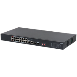 Dahua S3218-16ET-135 16x 10/100 (PoE 135W)+2x 100/1000 Uplink/SFP combo uplink PoE switch