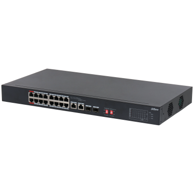 Dahua S3218-16ET-135 16x 10/100 (PoE 135W)+2x 100/1000 Uplink/SFP combo uplink PoE switch