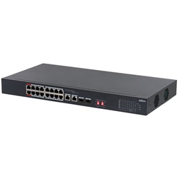 Dahua S3218-16ET-190 16x10/100 Mbps PoE + 2x1 Gbps RJ-45/SFP Combo Uplink/190W/nem menedzselhető PoE Switch