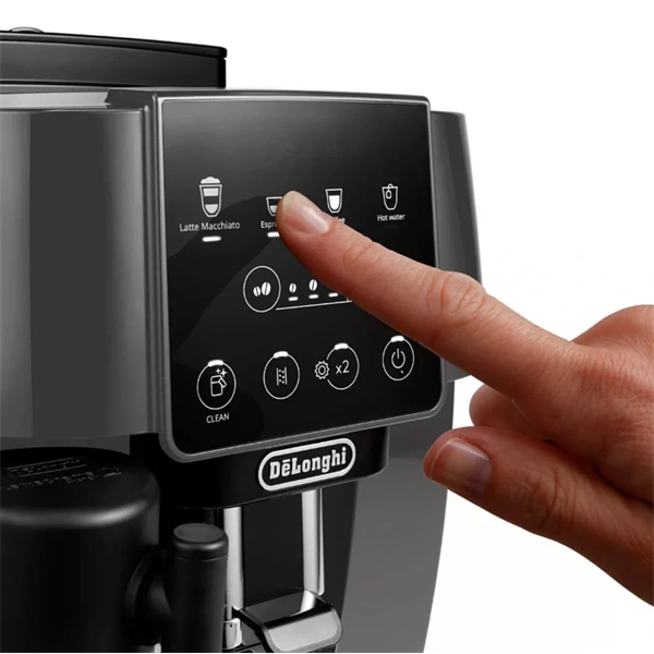 DeLonghi ECAM223.61.GB fekete tejhabosítóval automata kávéfőző