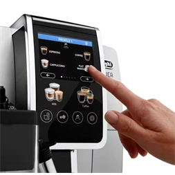 DeLonghi ECAM380.85.SB Dinamica Plus ezüst tejhabosítóval automata kávéfőző