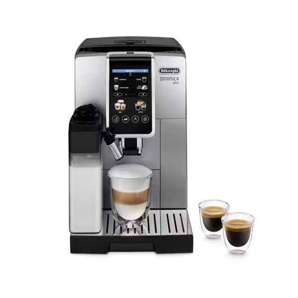 DeLonghi ECAM380.85.SB Dinamica Plus ezüst tejhabosítóval automata kávéfőző