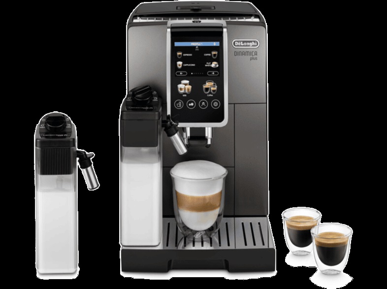 DeLonghi ECAM380.95.TB Dinamica Plus fekete tejhabosítóval automata kávéfőző