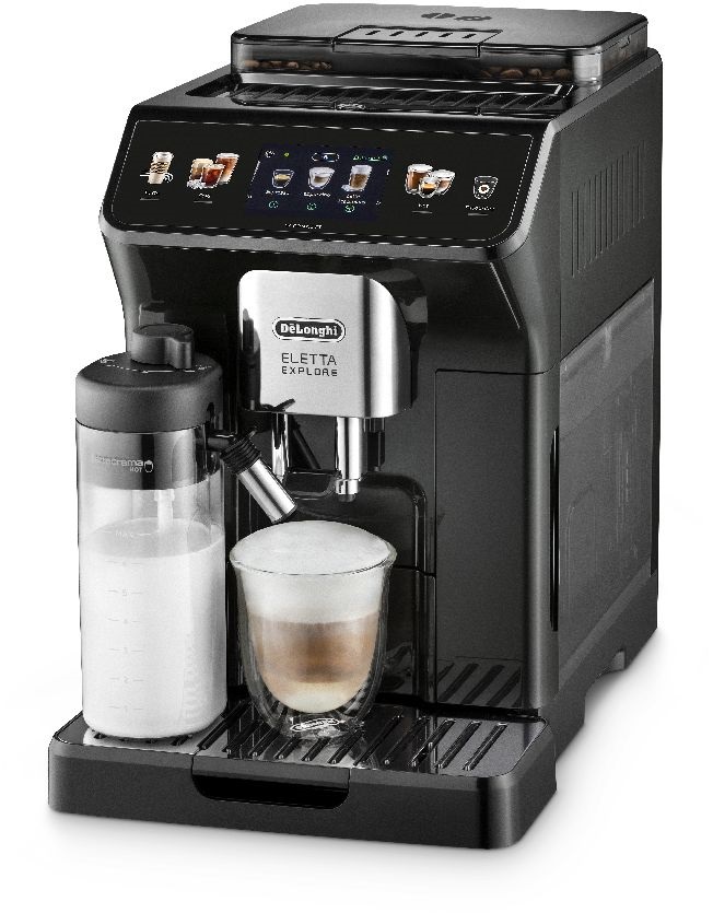 DeLonghi ECAM450.65.G Eletta Explore ezüst tejhabosítóval automata kávéfőző