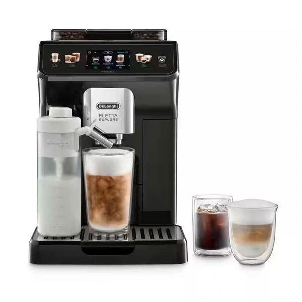 DeLonghi ECAM450.65.G Eletta Explore sötétszürke tejhabosítóval automata kávéfőző (Újszerű)