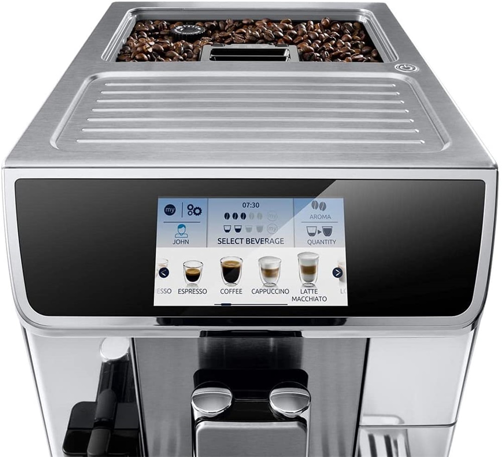 DeLonghi ECAM 650.75.MS PrimaDonna Elite ezüst tejhabosítóval automata kávéfőző