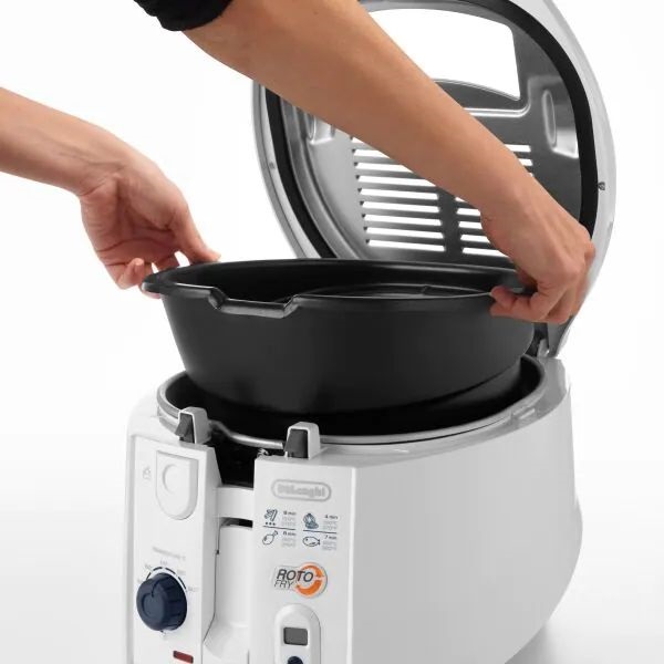 DeLonghi F28533W fehér forgókosaras olajsütő (Újszerű)