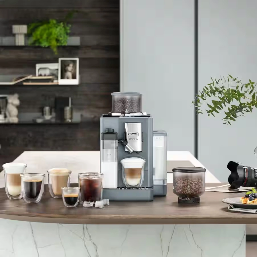 DeLonghi Rivelia EXAM440.55.G LatteCrema grafitszürke automata tejtartályos kávéfőző