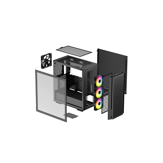 DeepCool CG560 fekete (táp nélküli) mATX ház