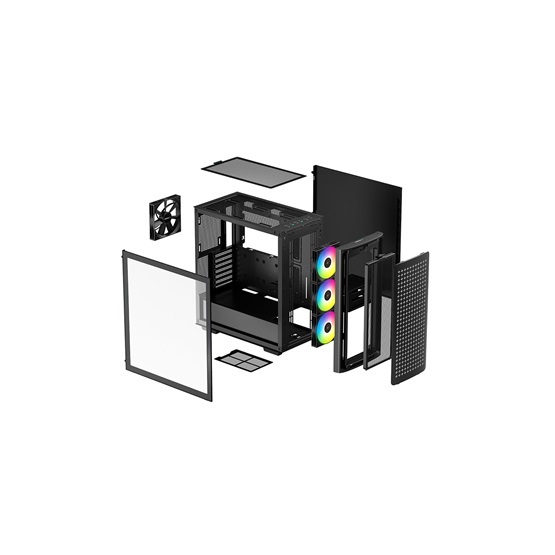 DeepCool CK560 fekete (táp nélküli) mATX ház