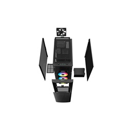 DeepCool CK560 fekete (táp nélküli) mATX ház
