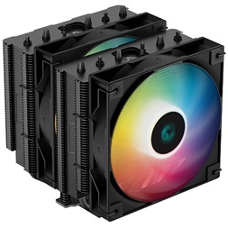 DeepCool CPU Cooler - AG620 BK ARGB (29,4 dB; max, 115,32 m3/h; 4pin csatlakozó, 6 db heatpipe, 12cm, PWM, LED)