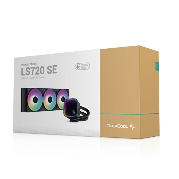 DeepCool CPU Water Cooler - LS720 SE (max 19dB; max. 103,38 m3/h; 3x12cm, A-RGB LED)