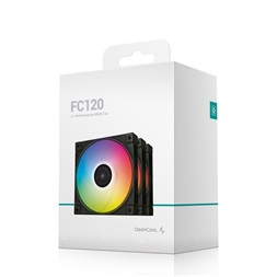 DeepCool Cooler 12cm - FC120 (3 IN 1) (28dB; max. 105,18 m3/h; 3pin csatlakozó; 3x12cm, ház hűtésre,A-RGB, PWM)