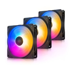 DeepCool Cooler 12cm - RF120 (3 IN 1) (27dB; max. 95,99 m3/h; 4pin csatlakozó; ház hűtésre, RGB, PWM)