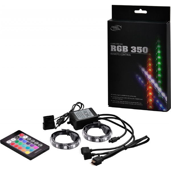 DeepCool LED szalag - RGB 350 (2x30cm, 18 szín, távírányító)