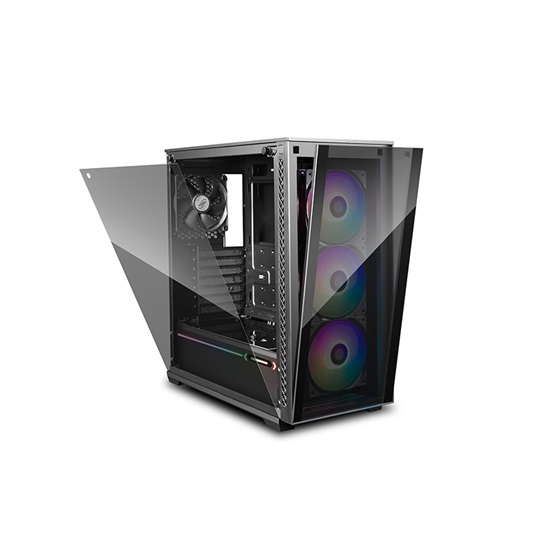 DeepCool MATREXX 70 ADD-RGB 3F fekete (táp nélküli) mATX ház