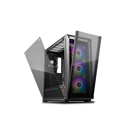DeepCool MATREXX 70 ADD-RGB 3F fekete (táp nélküli) mATX ház